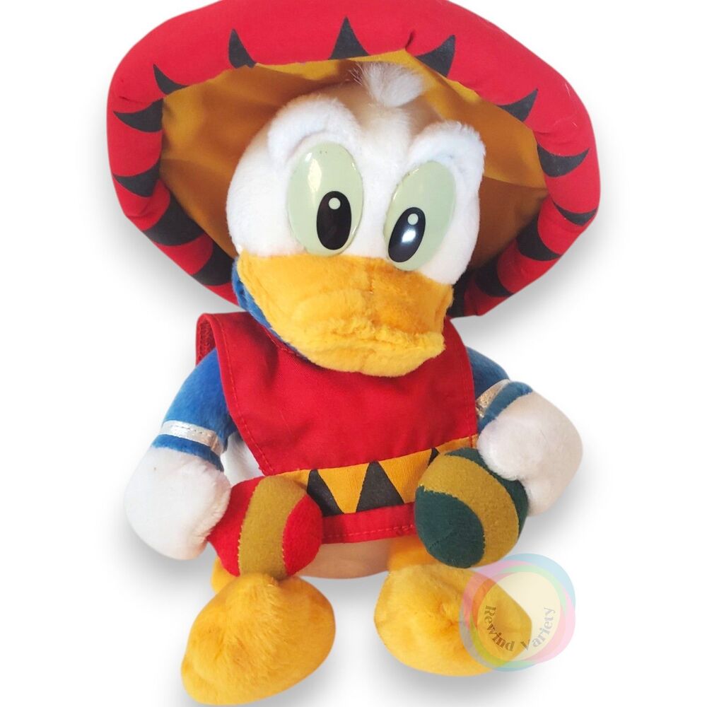 Vintage 2003 Disney Epcot Mexico Donald Duck Plush NWT